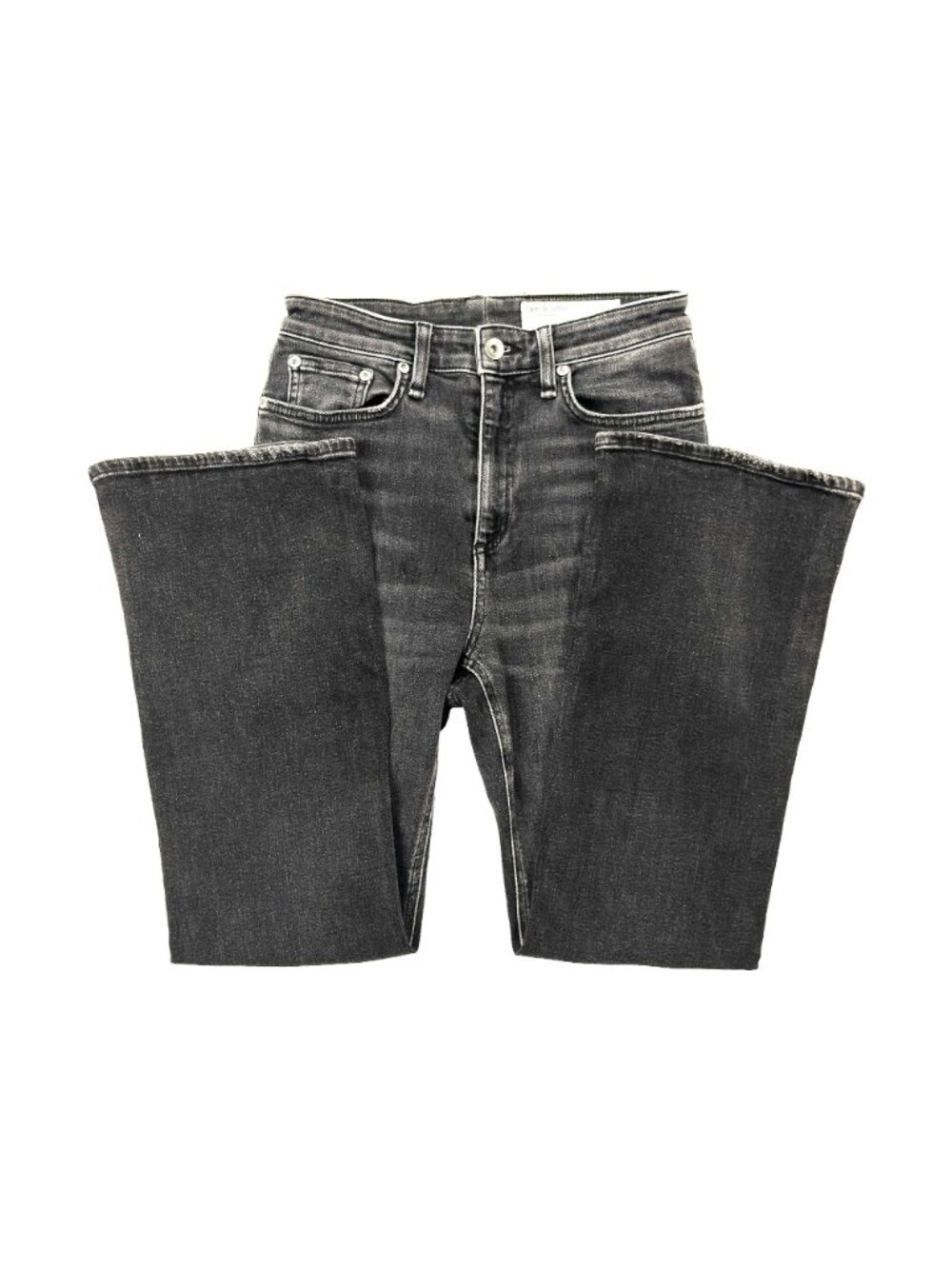 Rag & Bone Nina High Rise Ankle Flare Jeans 27 Gravity WDD19F2649CLGR - Picture 7 of 15